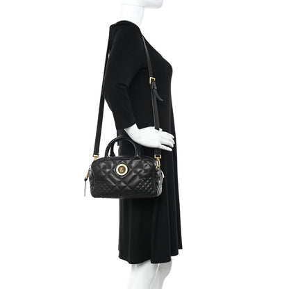 Versace Nappa Quilted Icon Bowler Bag Black 2 of 12