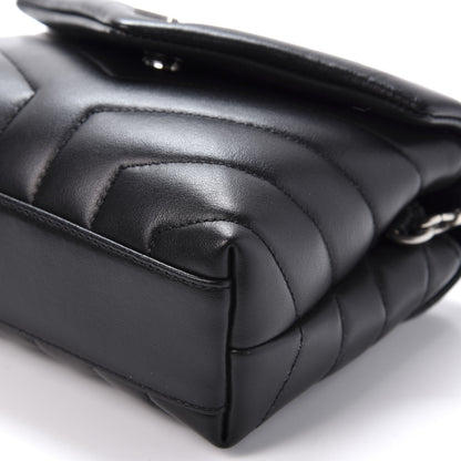 Saint Laurent Calfskin Y Quilted Monogram Toy Loulou Crossbody Bag Black 6 of 11