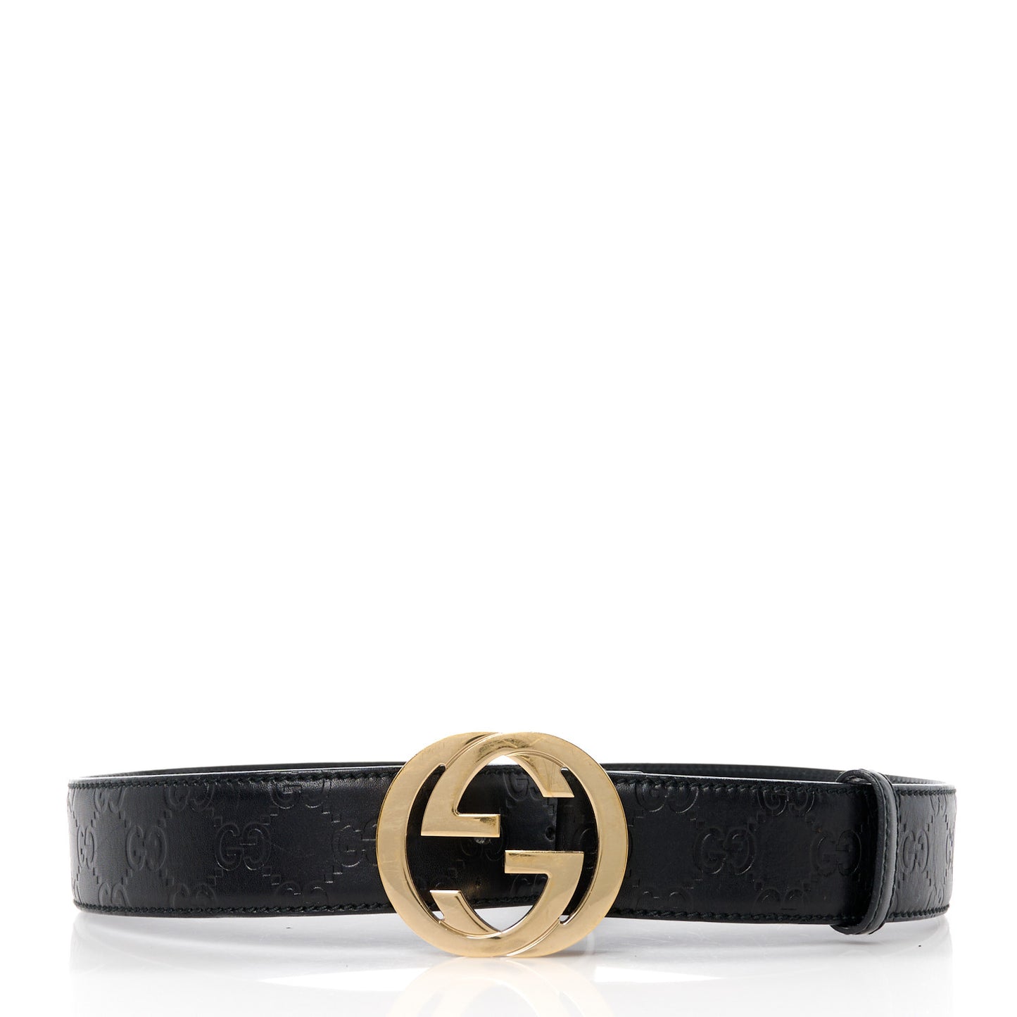 Guccissima Signature Interlocking G 40mm Belt 105/42 Black