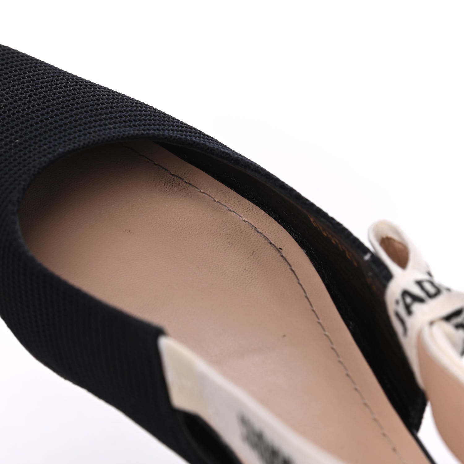 Christian Dior Technical Canvas Ribbon J'Adior Slingback Ballet Flats 35.5 Black 15 of 19