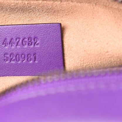 Gucci Calfskin Matelasse Small GG Marmont Chain Shoulder Bag Shine Purple 7 of 10