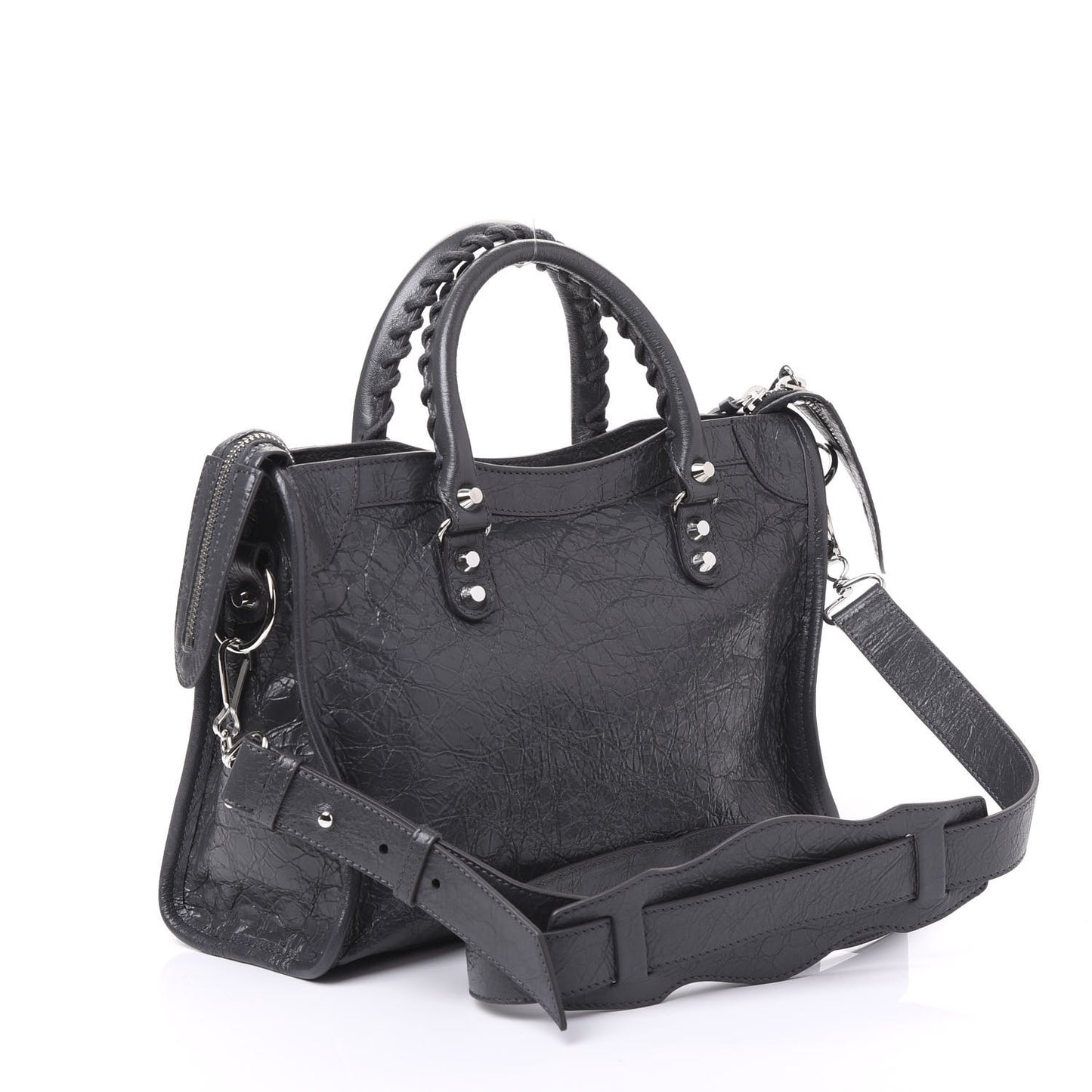 Agneau Classic Silver Hardware S City Gris Fossile