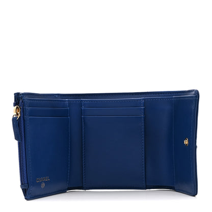 Chanel Goatskin Quilted Chanel 19 Small Flap Wallet  Blue 5 of 13