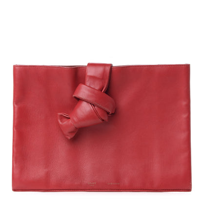 Celine Lambskin Knotted Clutch Red 1 of 13