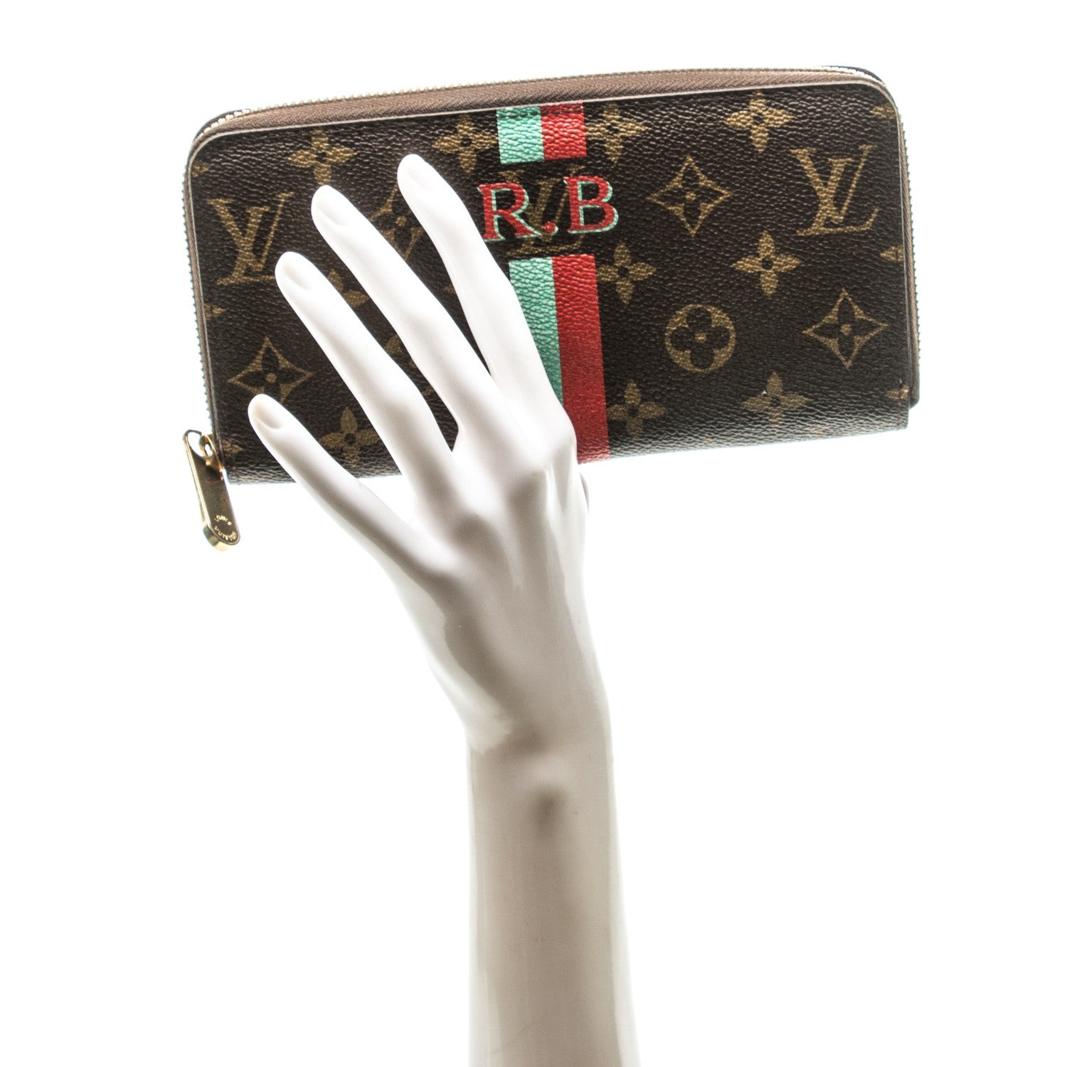 Louis Vuitton Mon Monogram Zippy Wallet Vert Clair Rouge 2 of 7