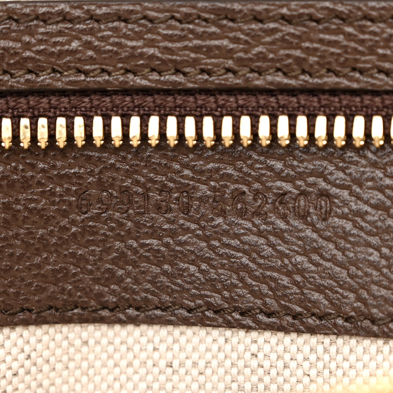Gucci Monogram Jumbo GG Textured Dollar Calfskin Web Wristlet Messenger Bag Camel Ebony New Acero 7 of 11