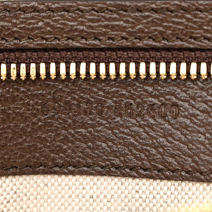 Gucci Monogram Jumbo GG Textured Dollar Calfskin Web Wristlet Messenger Bag Camel Ebony New Acero 7 of 11