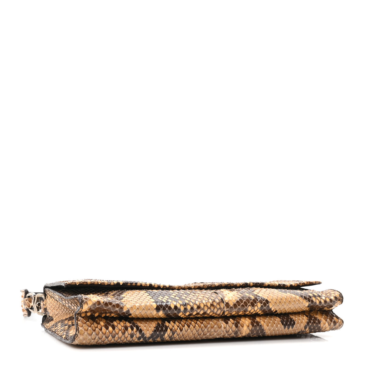 Snakeskin Pochette Shoulder Bag Beige