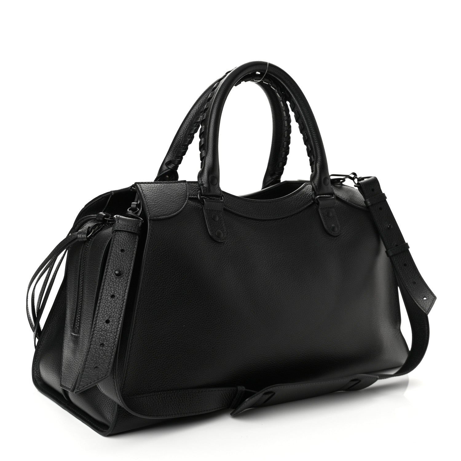 Balenciaga Grained Calfskin Neo Classic Black Hardware Medium City Black 3 of 9