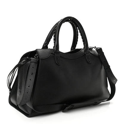 Balenciaga Grained Calfskin Neo Classic Black Hardware Medium City Black 3 of 9