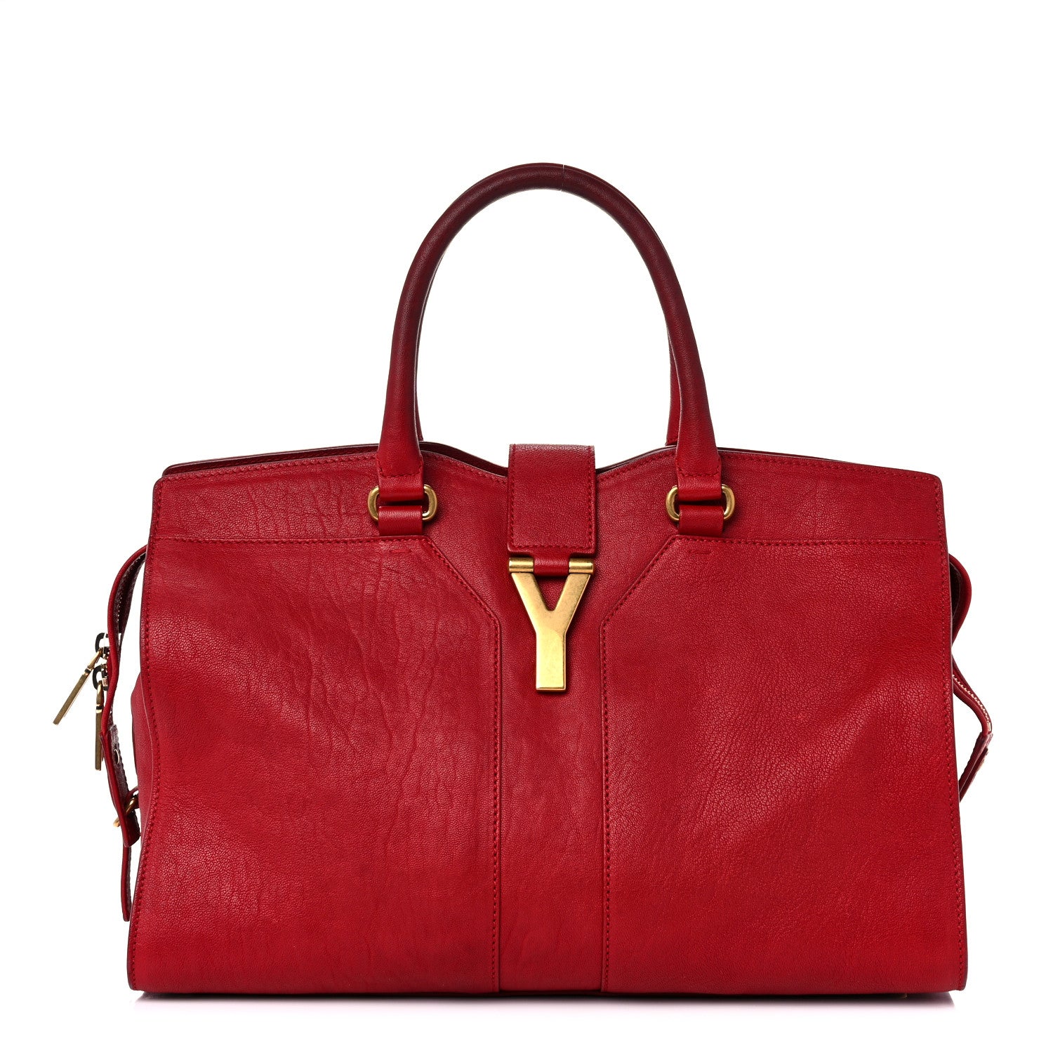 Saint Laurent Sheepskin Medium Cabas ChYc Red 1 of 19