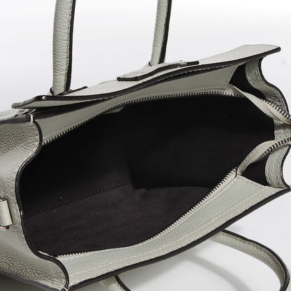 Celine Drummed Calfskin Nano Luggage Lune 6 of 8