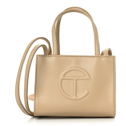 Telfar Vegan Leather Small Shopping Bag Cream 1 of 8