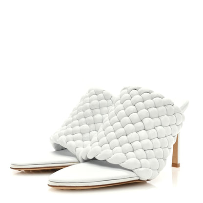 Bottega Veneta Nappa Padded Intreccio The Curve Sandals 38 Optic White 2 of 8