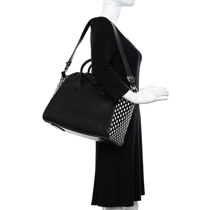 Givenchy Sugar Goatskin Woven Medium Antigona Black White 2 of 12