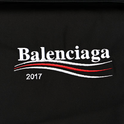 Balenciaga Nylon Political Campaign Logo Embroidered Documents Case Black 7 of 9