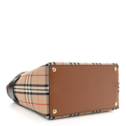 Burberry Calfskin Vintage Check Triple Stud Mini Belt Bag Archive Beige 4 of 14