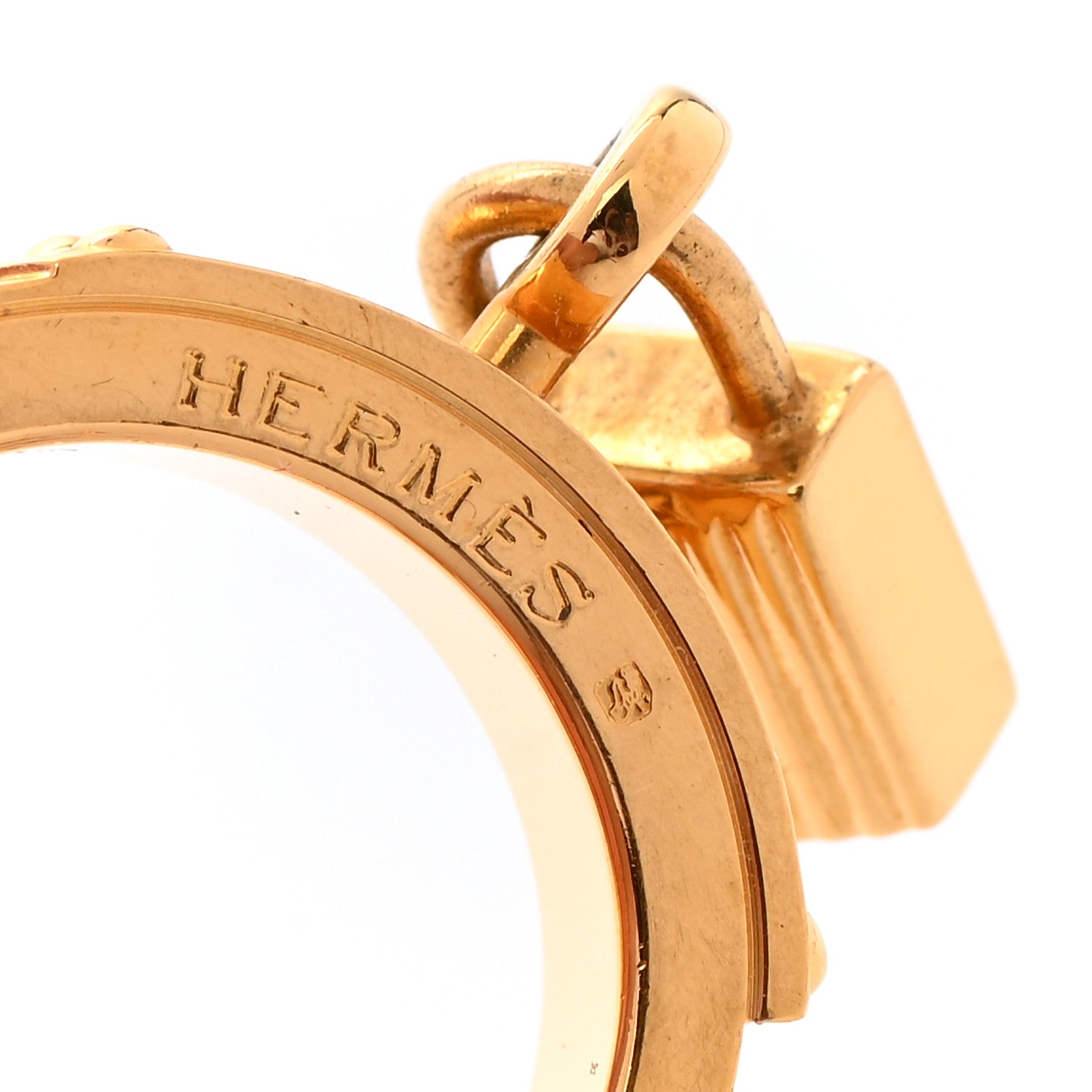 Hermes Lizard Kelly Cadena Scarf Ring Ombre 4 of 6