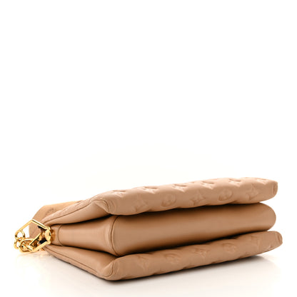 Louis Vuitton Lambskin Embossed Monogram Coussin PM Camel 4 of 11