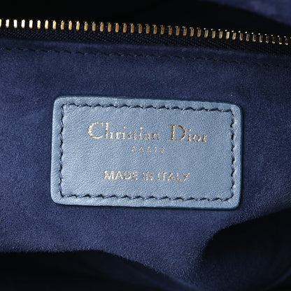 Christian Dior Lambskin Cannage Gradient Medium Lady Dior Blue 6 of 13