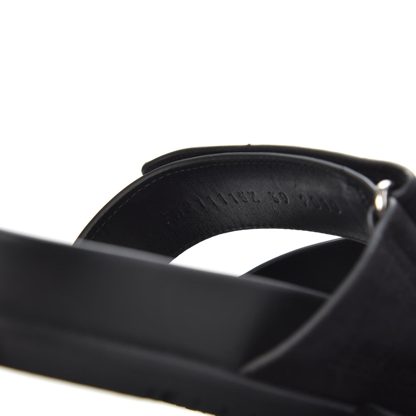 Suede Goatskin Womens Chypre Sandals 39 Black