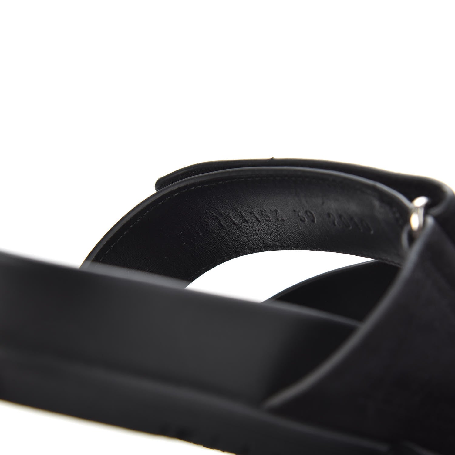 Hermes Suede Goatskin Womens Chypre Sandals 39 Black 8 of 9