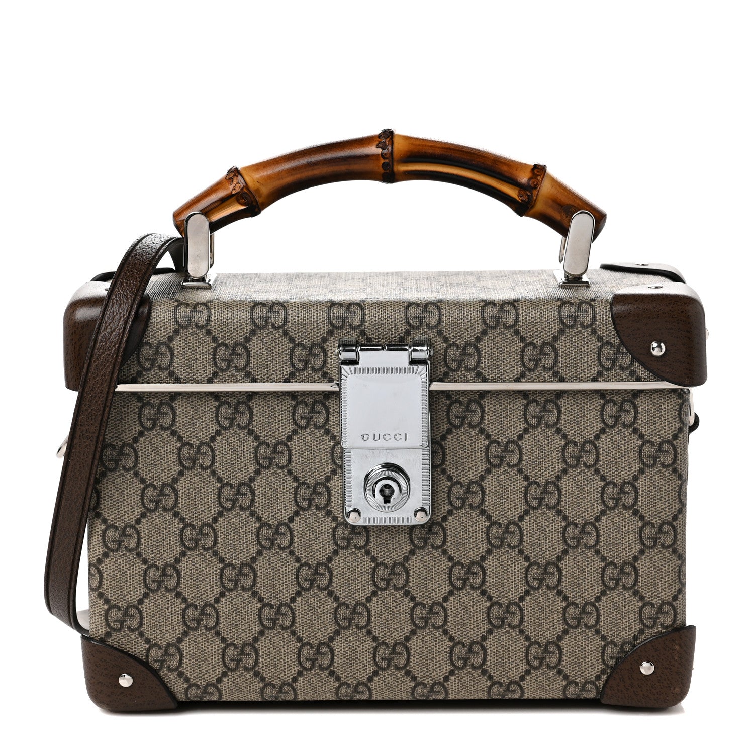 Gucci GG Supreme Monogram Globe-Trotter Beauty Case Brown 1 of 9