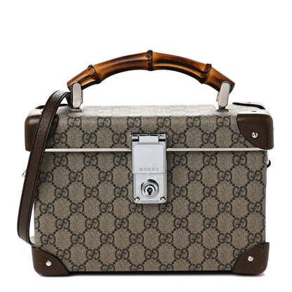 Gucci GG Supreme Monogram Globe-Trotter Beauty Case Brown 1 of 9