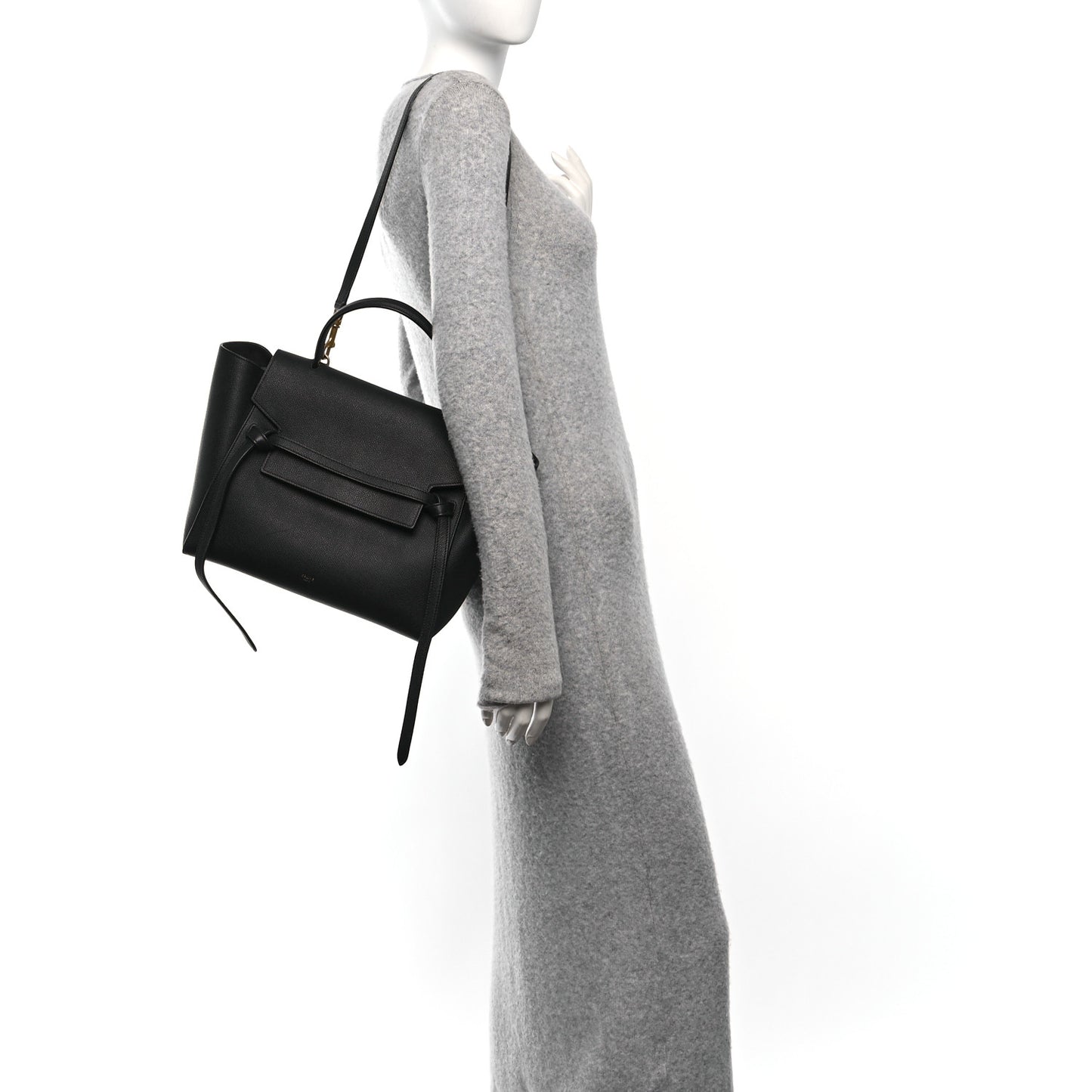 Grained Calfskin Belt Bag Black