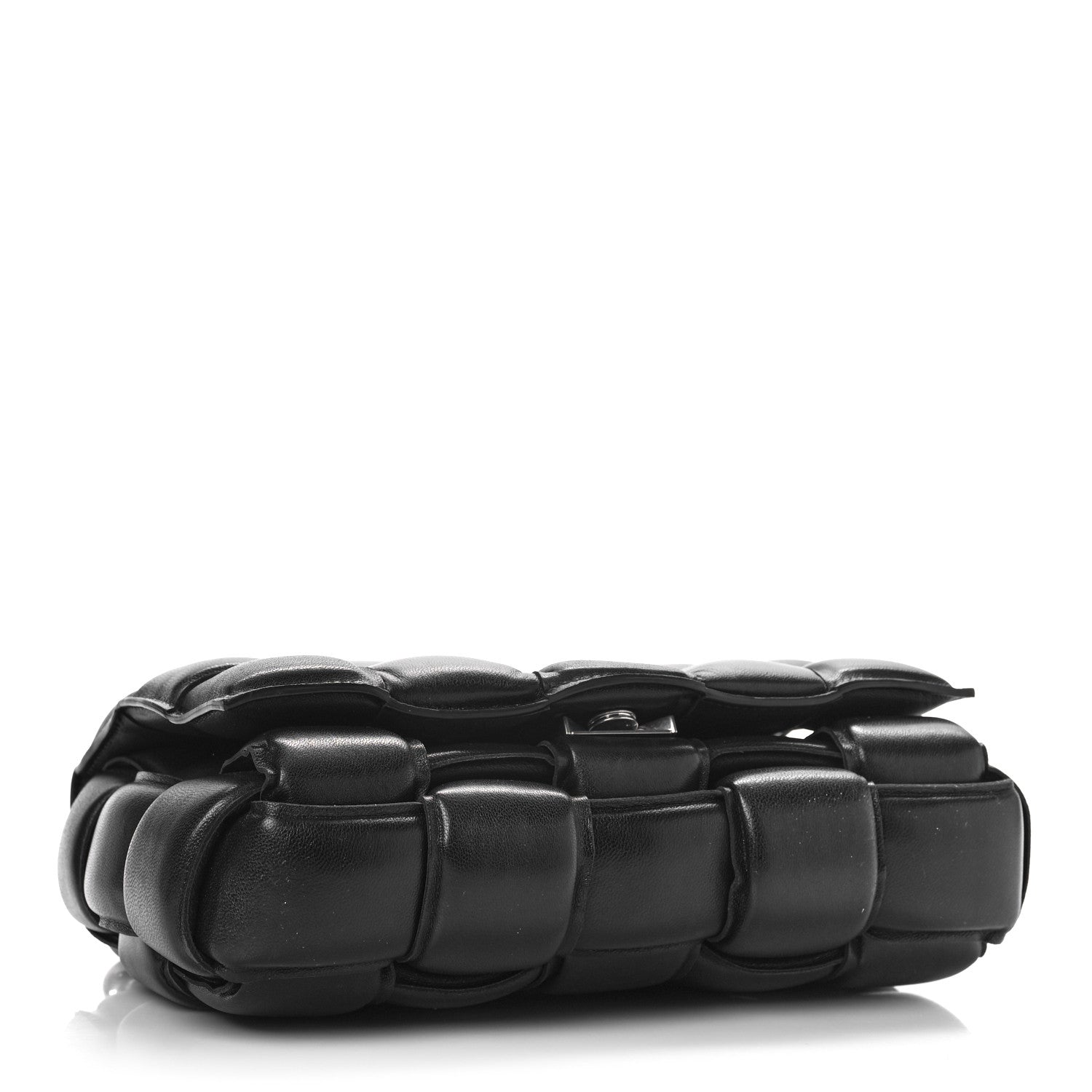 Bottega Veneta Lambskin Maxi Intreccio Padded Chain Cassette Crossbody Bag Black 4 of 8