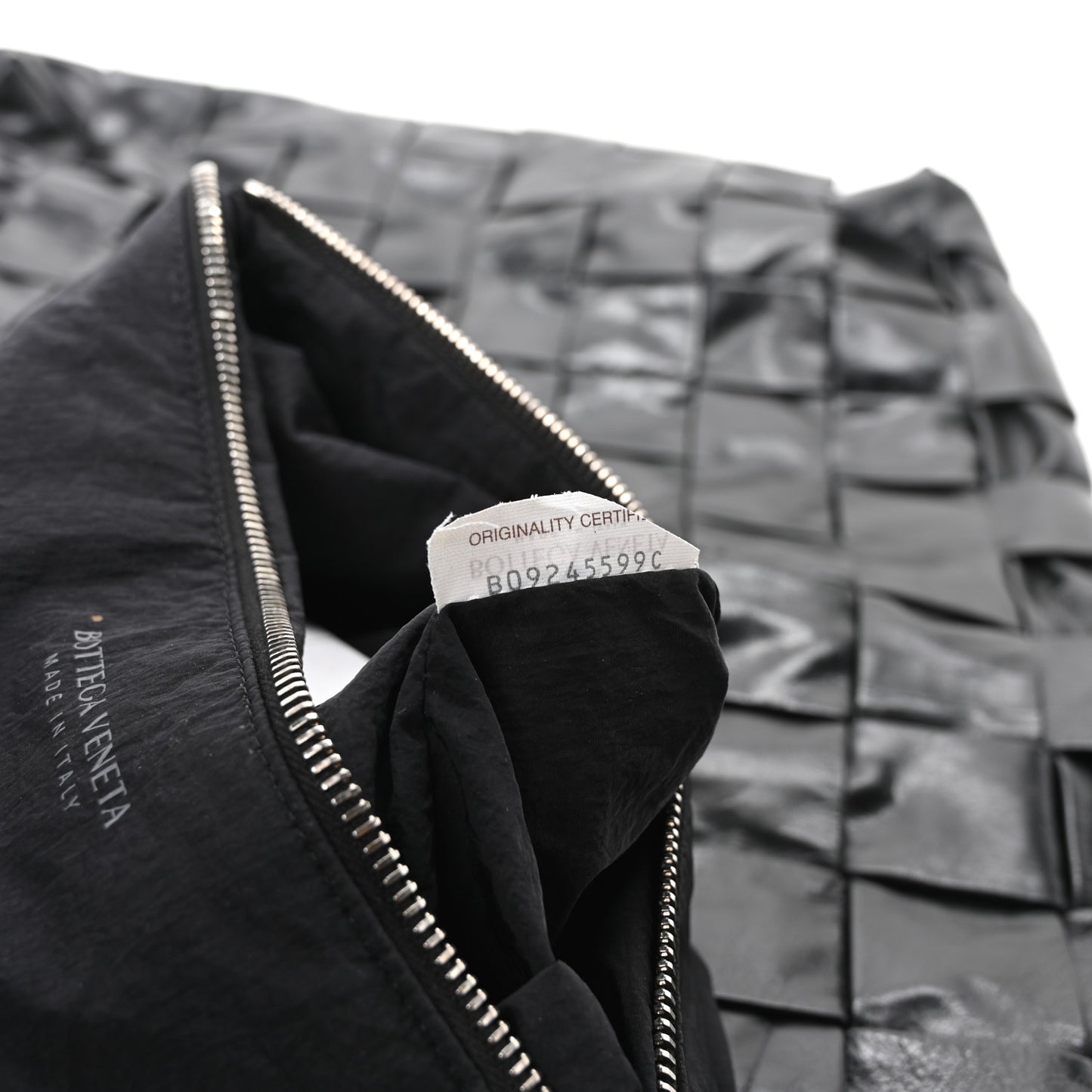 Paper Calfskin Maxi Intrecciato Cassette Tote Black