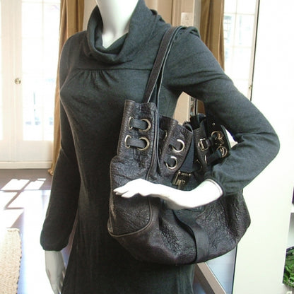 Jimmy Choo Drummed Leather RAMONA Navy 2 of 13
