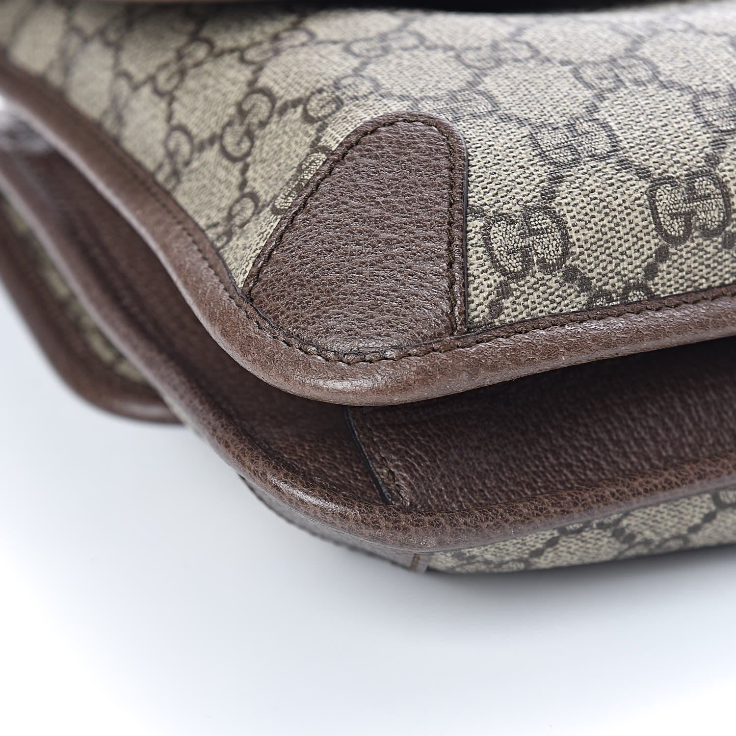 Gucci GG Supreme Monogram Web Neo Vintage Double Flap Messenger Bag Beige New Acero 9 of 12