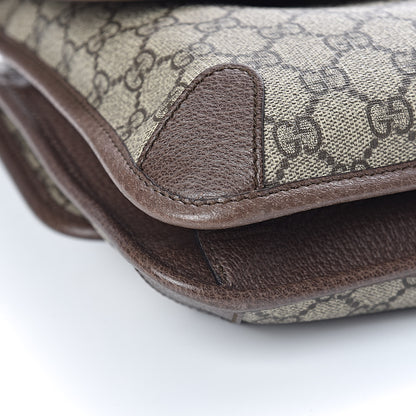 Gucci GG Supreme Monogram Web Neo Vintage Double Flap Messenger Bag Beige New Acero 9 of 12