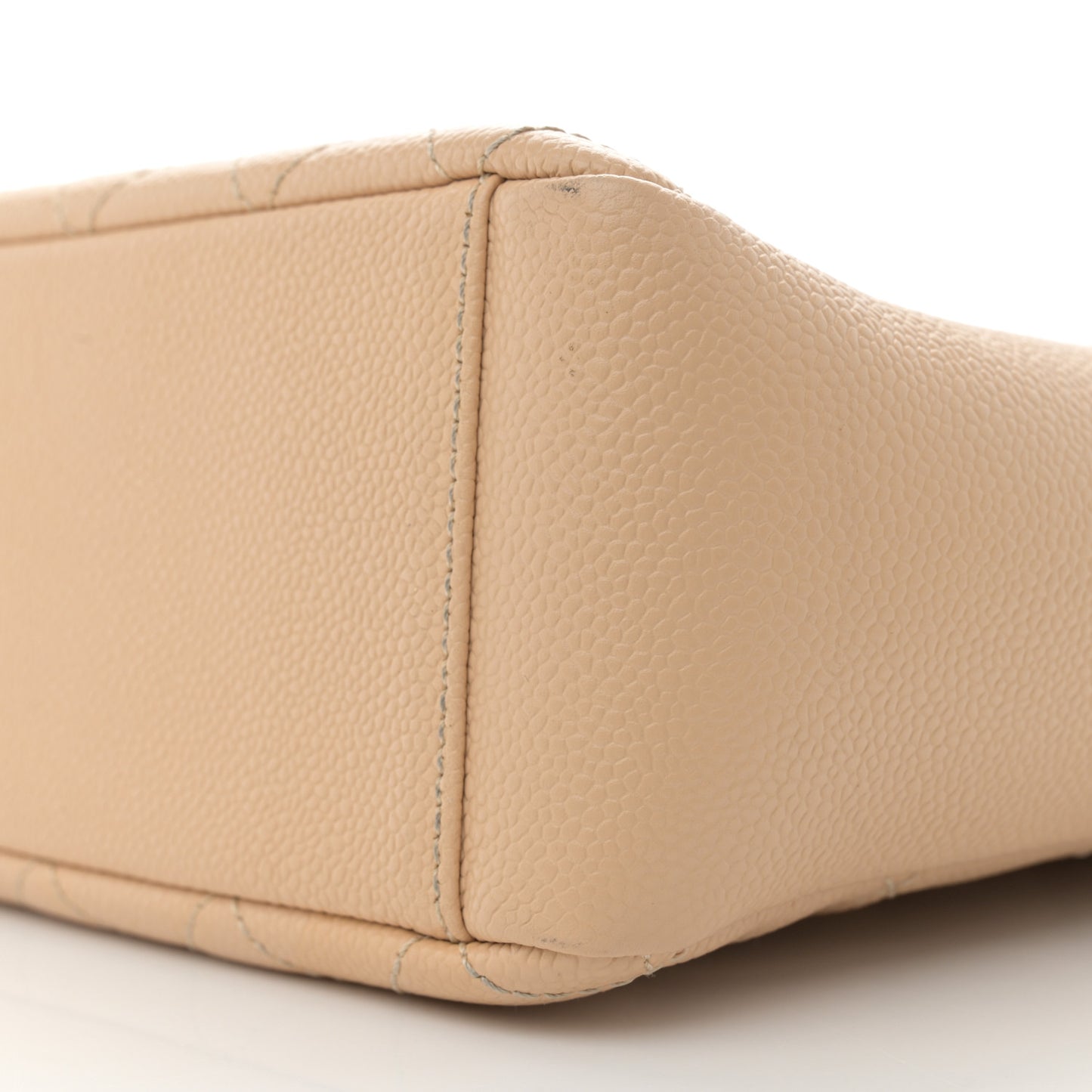 Caviar Quilted Petit Shopping Tote PST Beige Clair