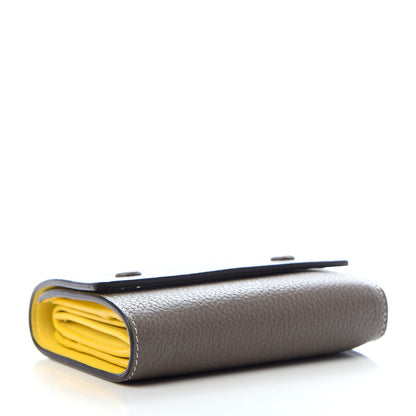Celine Drummed Calfskin Small Multifunction Folded Wallet Souris 4 of 7