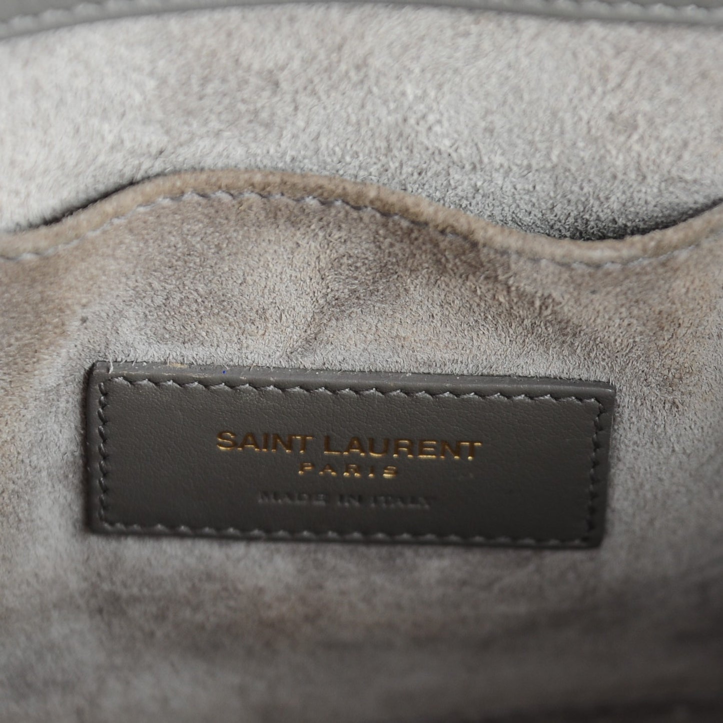 Grained Calfskin Baby Sac De Jour Fog