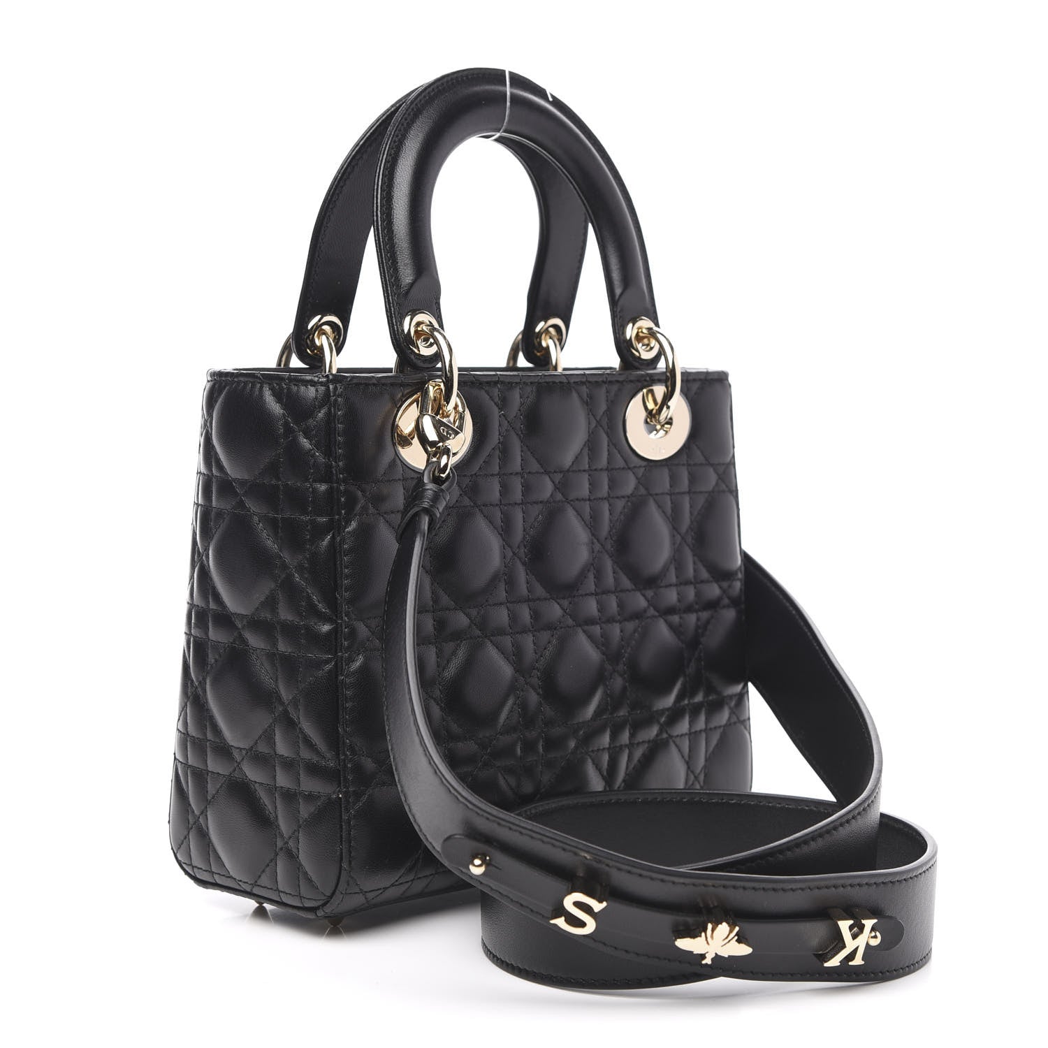 Christian Dior Lambskin Cannage Small My ABCDior Lady Dior Black 3 of 11