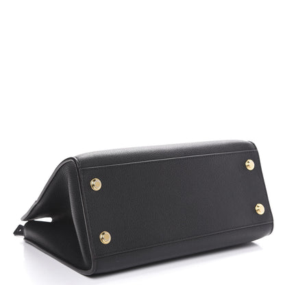 Louis Vuitton Calfskin City Steamer MM Black 3 of 9