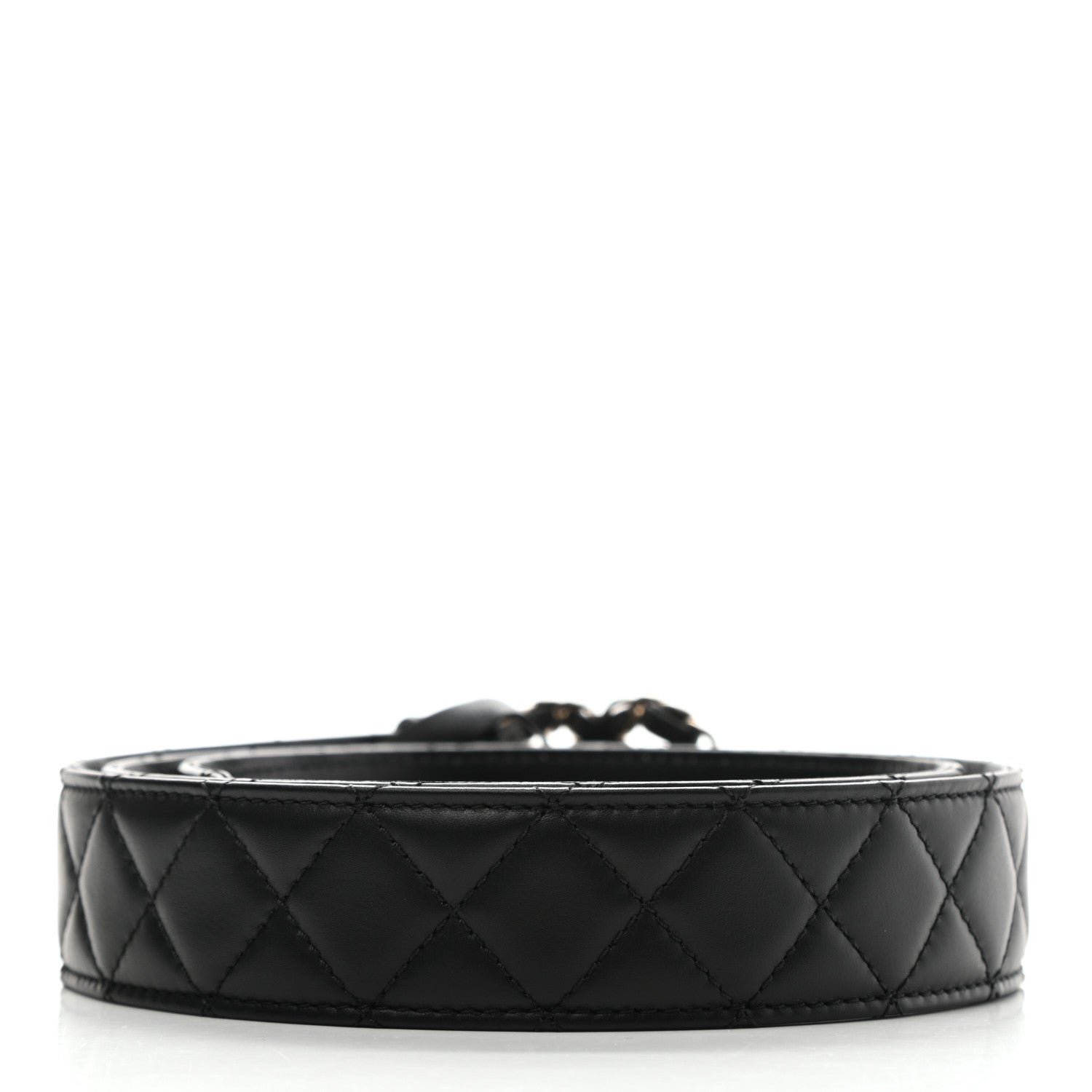 Chanel Calfskin Quilted CC Chain Belt 90 36 Black 2 of 8