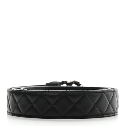 Chanel Calfskin Quilted CC Chain Belt 90 36 Black 2 of 8