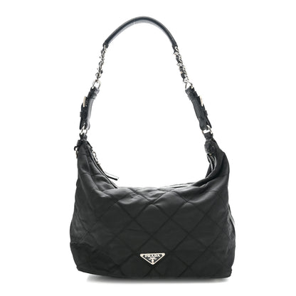 Prada Tessuto Nylon Quilted Shoulder Bag Black 1 of 10