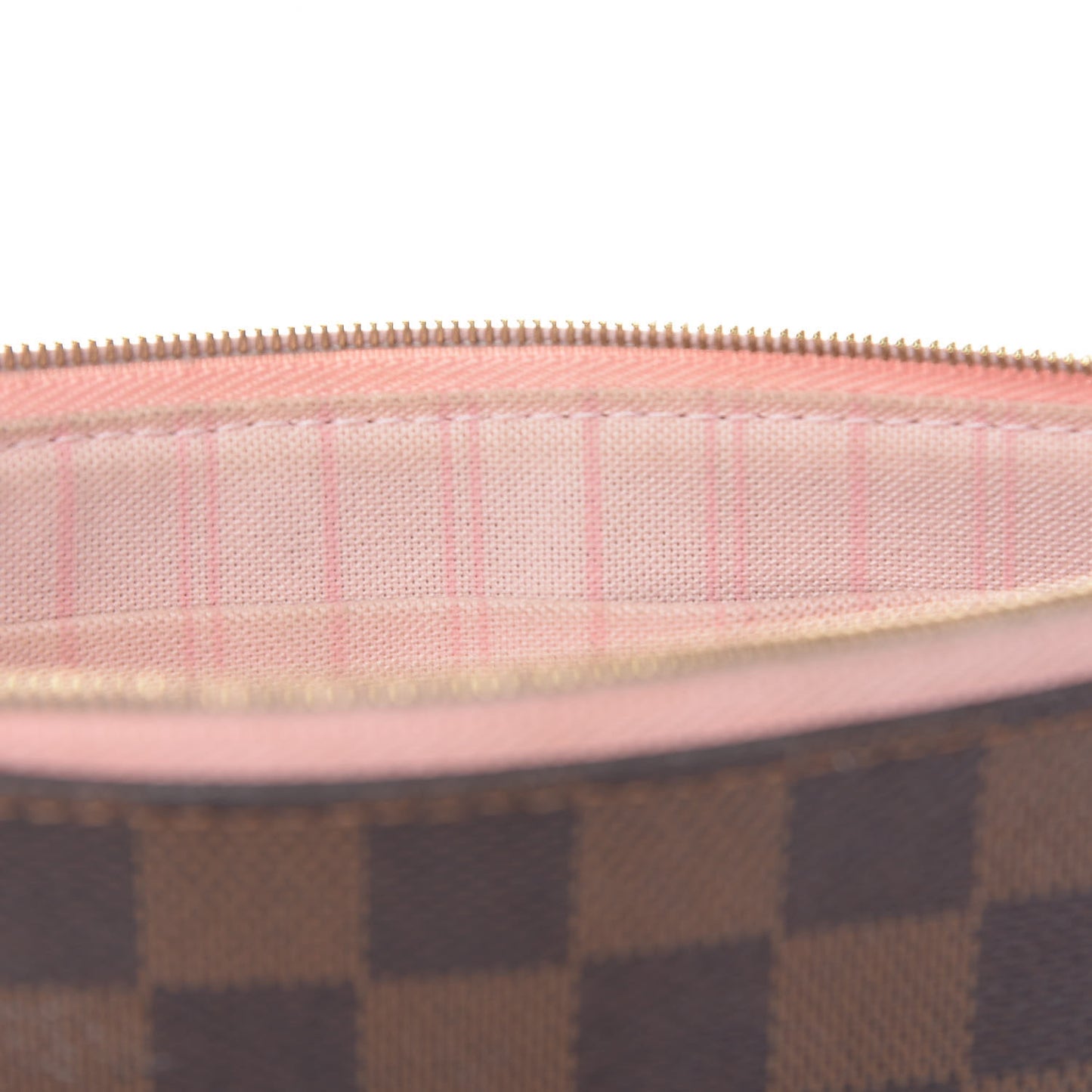 Damier Ebene Neverfull MM GM Pochette Rose Ballerine
