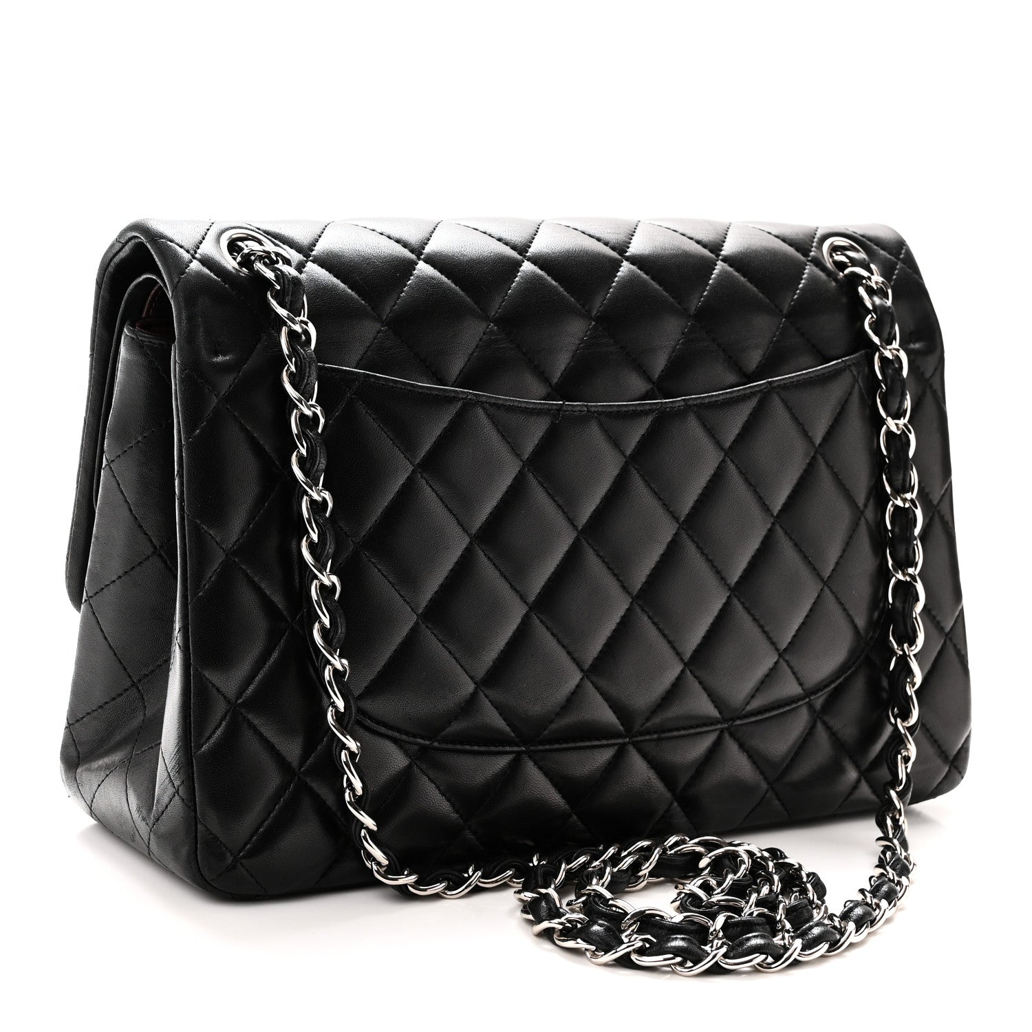 Chanel Lambskin Quilted Jumbo Double Flap Black 3 of 10