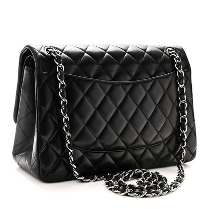 Chanel Lambskin Quilted Jumbo Double Flap Black 3 of 10