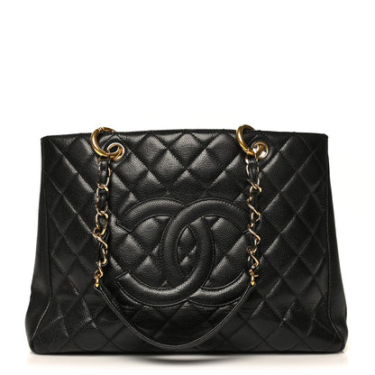 Chanel Caviar Quilted Grand Shopping Tote GST Black 1 of 6