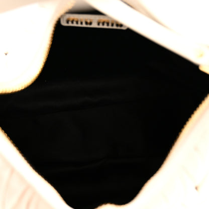 Miu Miu Nappa Matelasse Regular Wander Hobo White 5 of 11