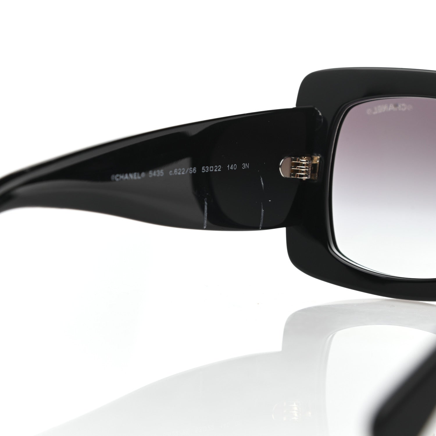 Chanel Acetate Rectangle Sunglasses 5435 Black 9 of 9