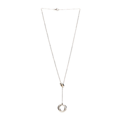 Cartier 18K Pink Yellow White Gold Diamond Trinity Lariat Necklace 3 of 7