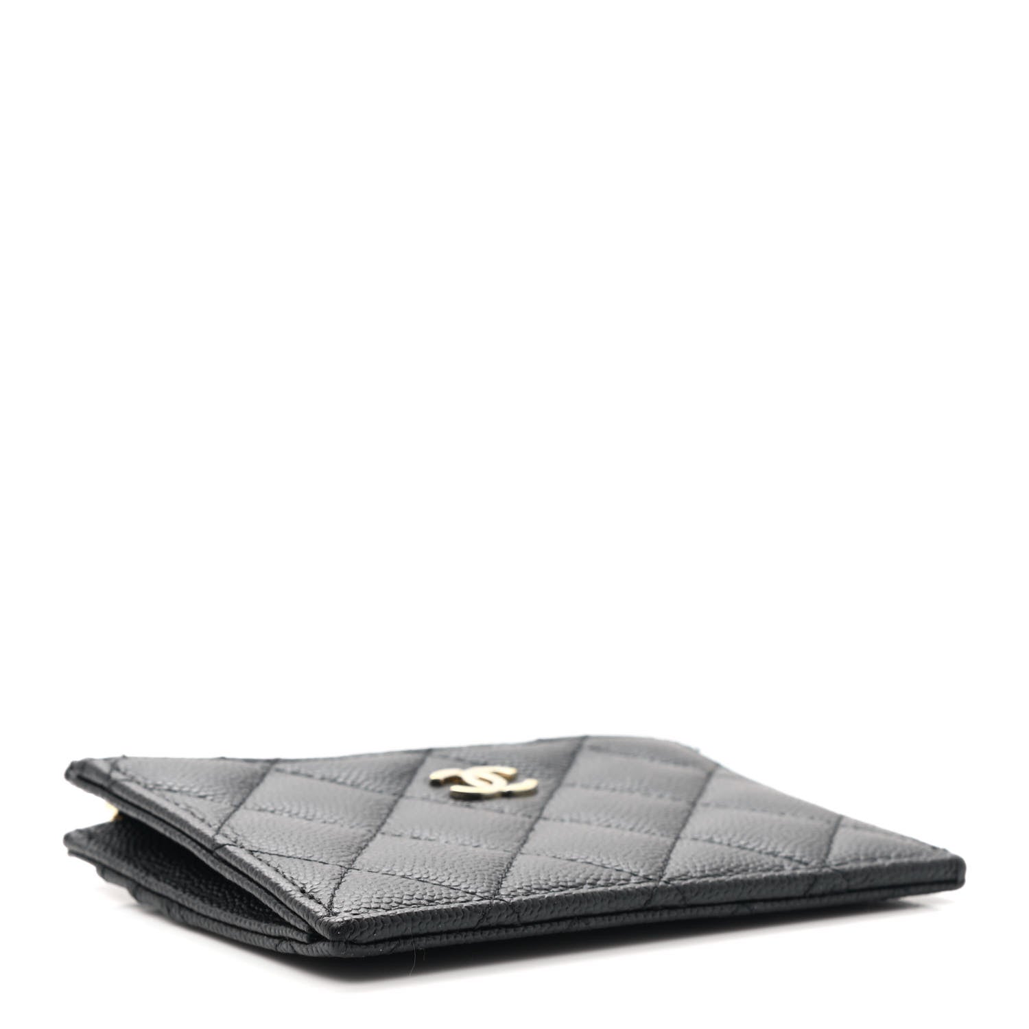 Chanel Caviar Quilted CC Zip Card Holder Black 4 of 8